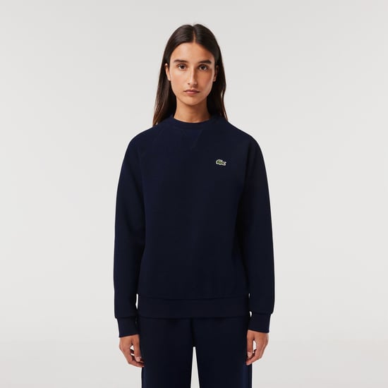 Women's Lacoste Crewneck Sweatshirt in Navy - Image 2