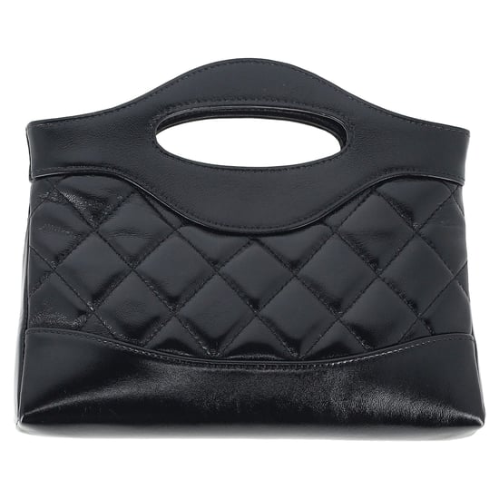 Chanel 31 Nano CC Logo Chain Bag in Black Leather - Image 4