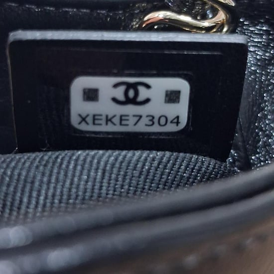 Chanel 31 Nano CC Logo Chain Bag in Black Leather - Image 6