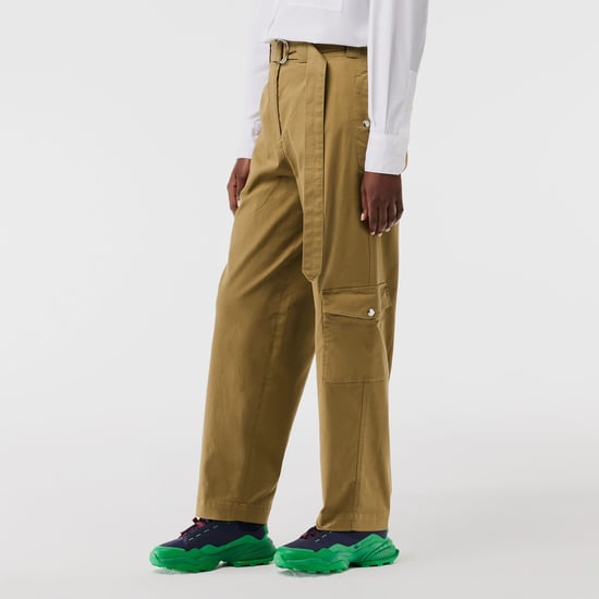 Women's Lacoste Cotton Gabardine Cargo Pants in Brown - Image 2