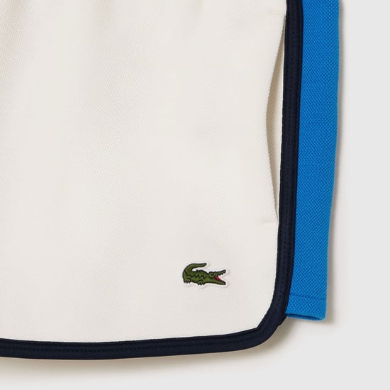 Women's Lacoste Contrast Panel Shorts in Cream - Image 5