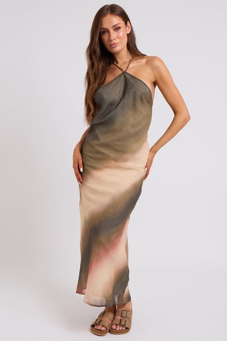 Ombre Beaded-Back Maxi Dress - Image 1