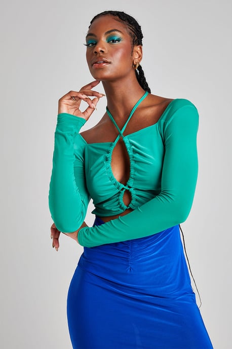 Multi Colour Block Midi Dress - Image 3