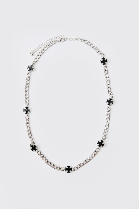 Cross Link Silver Necklace - Image 1