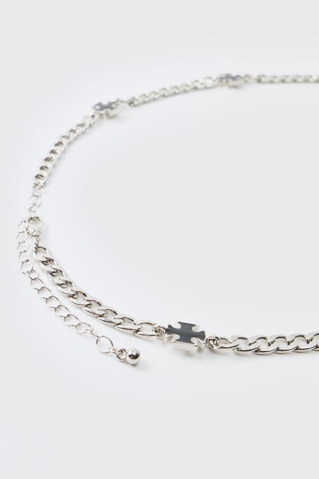 Cross Link Silver Necklace - Image 3