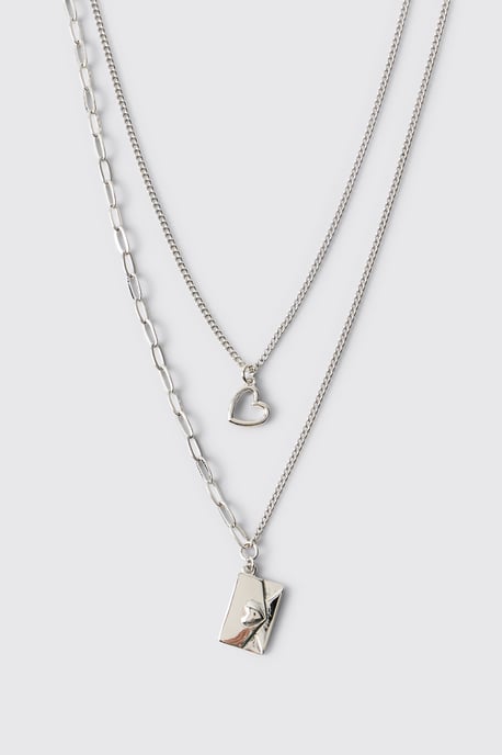 Heart Charm Layered Necklace - Image 2