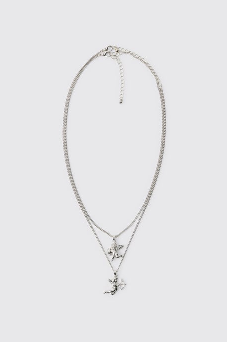 Two Pack Cupid Charm Necklace - Image 1