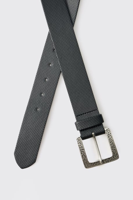 PU Belt With Silver Buckle - Image 2