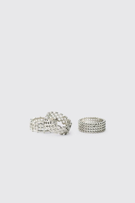 3 Pack Textured Rings - Image 4