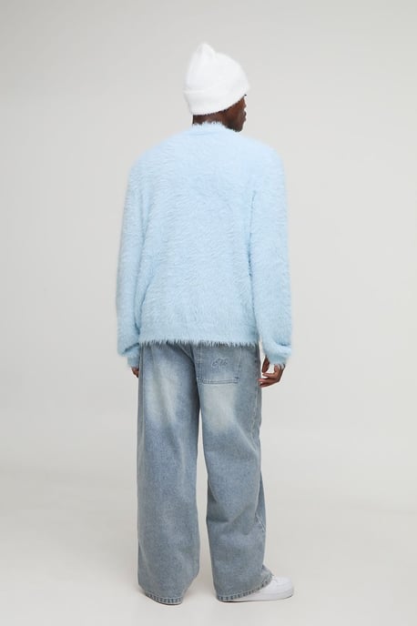 Oversized Extreme Fluffy Knitted Cardigan - Image 2
