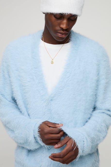 Oversized Extreme Fluffy Knitted Cardigan - Image 3