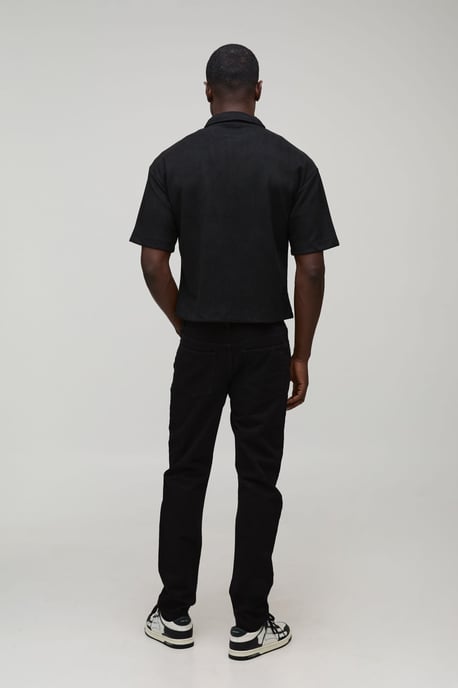 Oversized Faux Suede Boxy Shirt - Image 2
