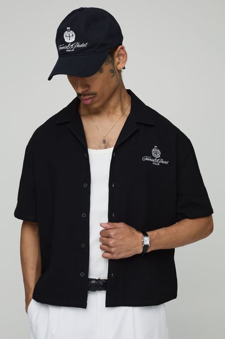 Oversized Boxy Tennis & Padel Canvas Shirt - Image 1