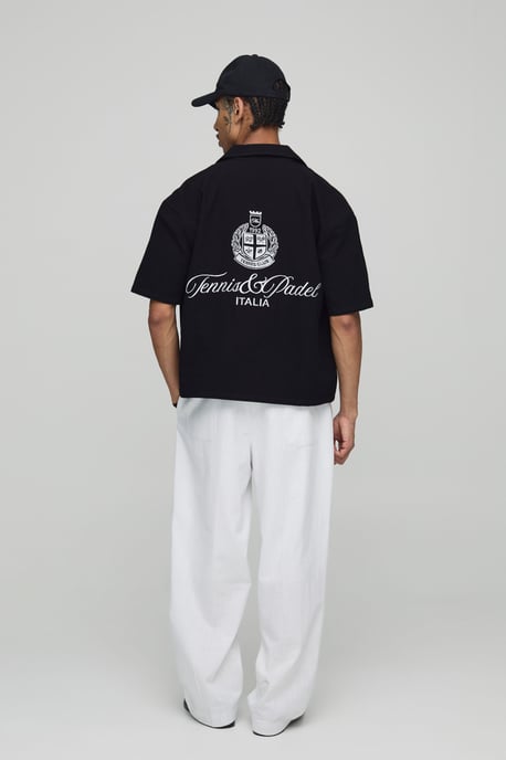Oversized Boxy Tennis & Padel Canvas Shirt - Image 2
