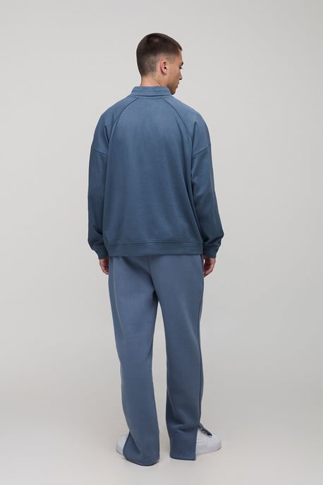 Oversized Premium Placketless Interlock Raglan Sleeve Polo - Image 2