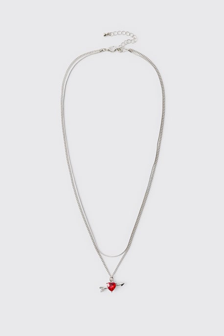 Gem Arrow Layered Necklace - Image 1