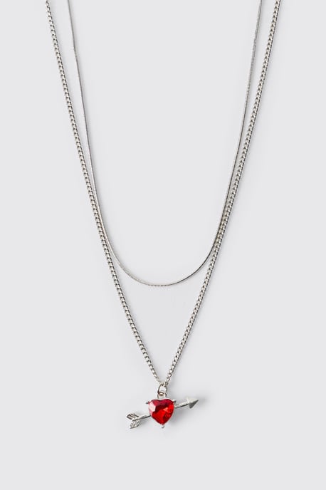 Gem Arrow Layered Necklace - Image 2