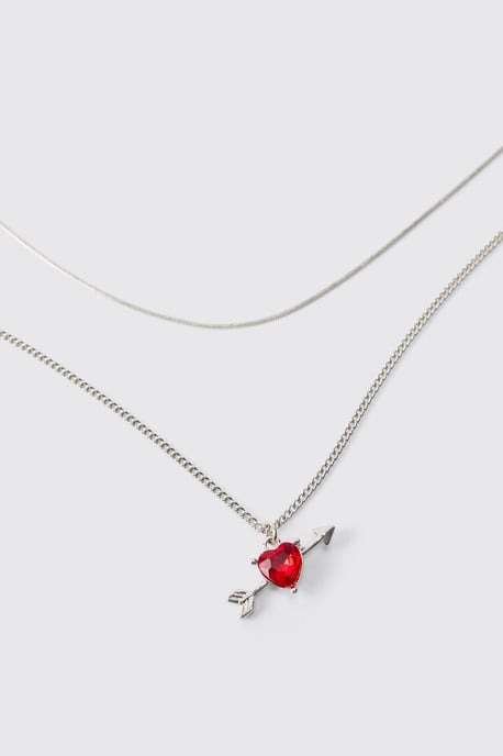 Gem Arrow Layered Necklace - Image 3