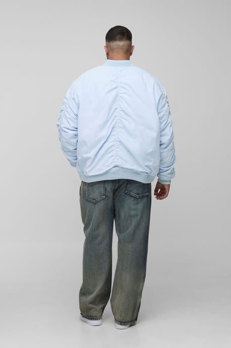 Plus Peached Embroidered MA1 Bomber Jacket - Image 2