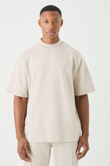 Man Oversized Extended Neck Raglan Heavy Interlock T-shirt - Image 1