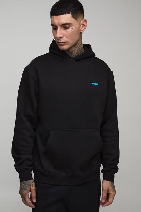 Tall Oversized Gothic Rhinestone Graphic Hoodie - Image 3