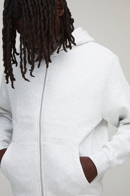 Basic Regular Zip Through Hoodie - Image 3