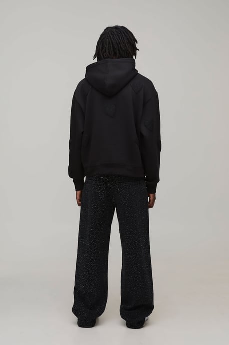 Oversized Boxy Heart Applique Hoodie - Image 2