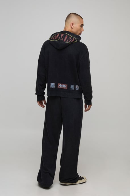 Oversized Boxy Washed Moto Hoodie - Image 2