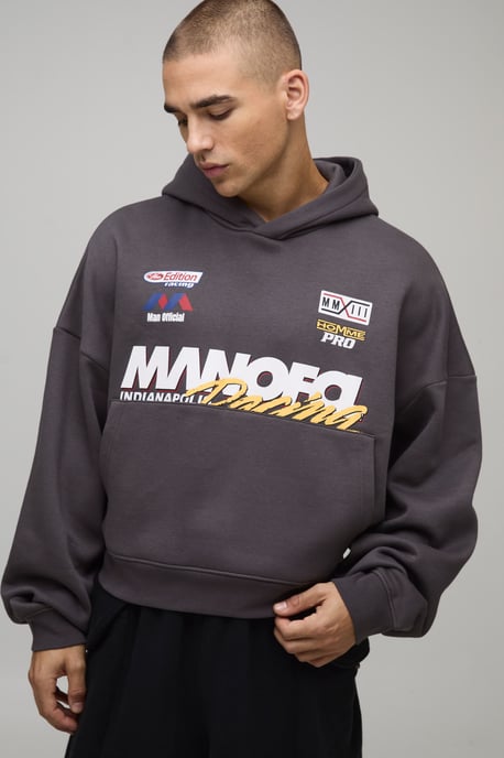 Oversized Boxy Moto Hoodie - Image 1
