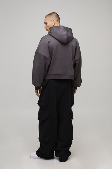Oversized Boxy Moto Hoodie - Image 2