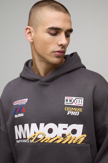Oversized Boxy Moto Hoodie - Image 3