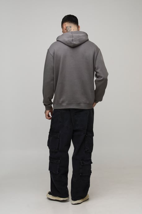 Tall Oversized Nirvana License Printed Hoodie - Image 2
