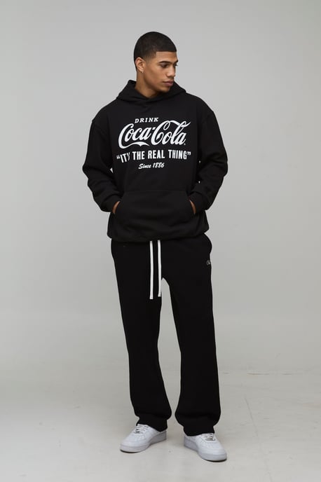 Oversized Coca-Cola License Printed Hoodie - Image 4