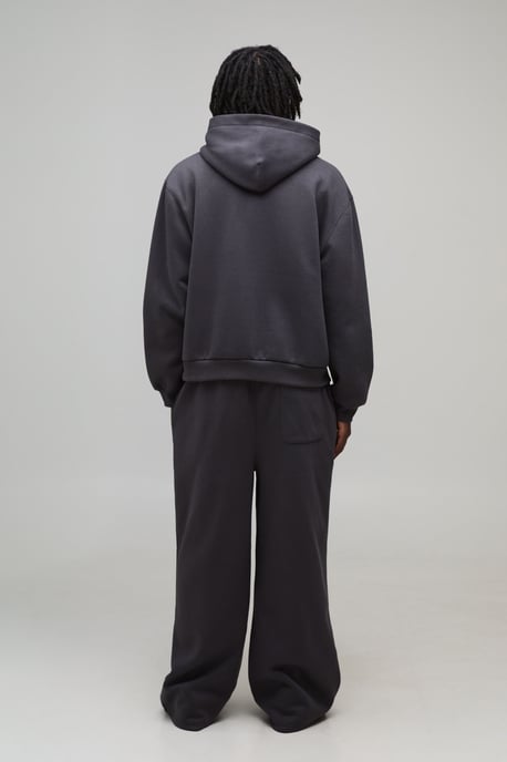 Oversized Boxy Rhinestone B Star Hoodie - Image 2