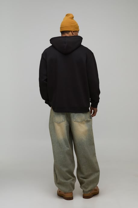 Oversized Worldwide Flame Printed Hoodie - Image 2