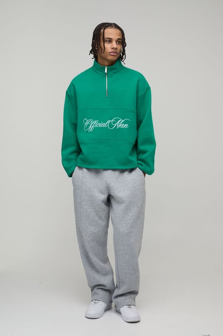Official Man Quarter Zip Panel Sweatshirt - Image 4