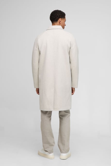 Regular Fit Raglan Single Breasted Melton Car Coat - Image 2