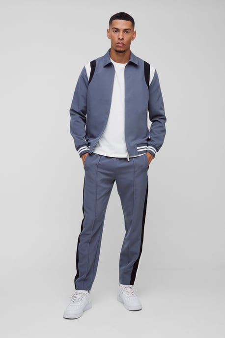 Regular Fit Tailored Collared Varsity Bomber Jacket - Image 1