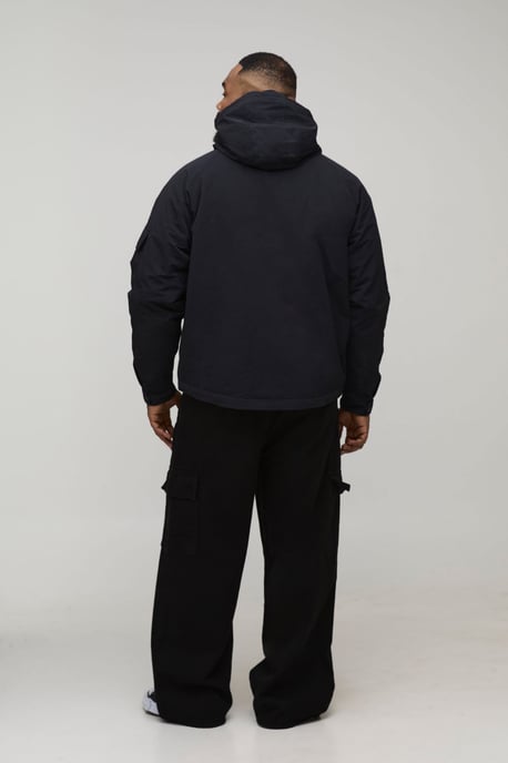 Plus Regular Fit Seam Detail Hooded Parka - Image 2
