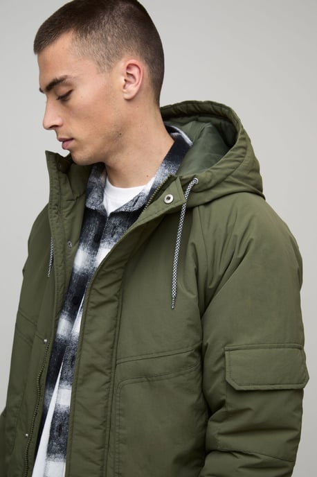 Regular Fit Mid Weight Parka Jacket - Image 3