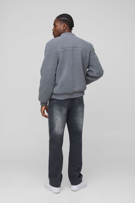 Regular Fit Borg Bomber Jacket - Image 2