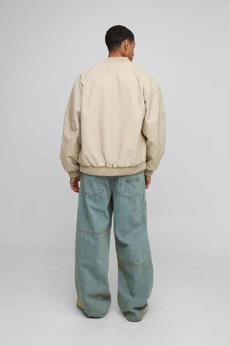 Oversized Fit Soft PU Bomber Jacket - Image 2