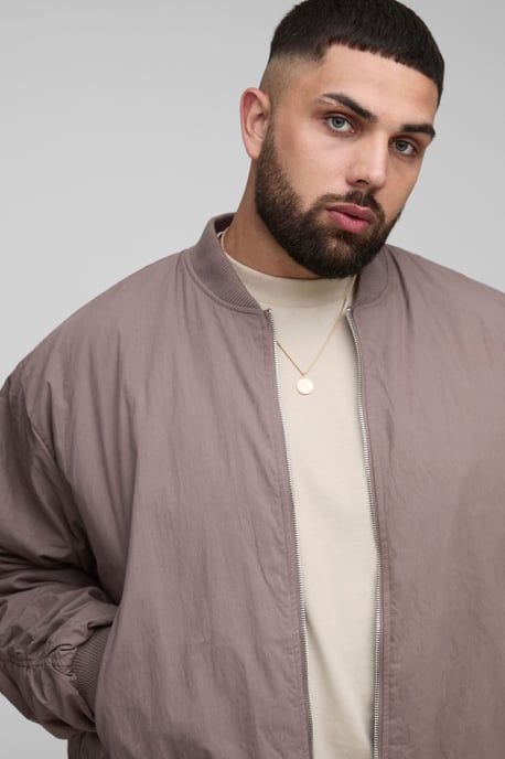 Plus Peached Embroidered MA1 Bomber Jacket - Image 3