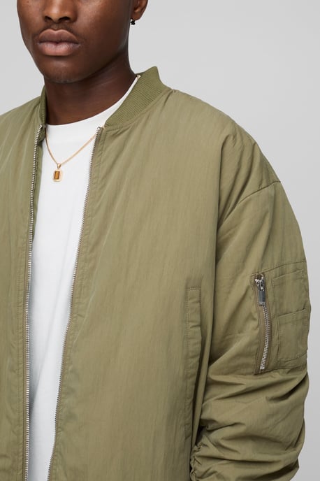 Boxy Fit Peached Embroidered MA1 Bomber Jacket - Image 3
