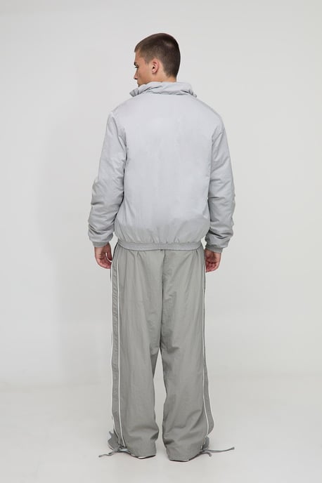 Regular Fit Funnel Neck Nylon Mono Padded Bomber Jacket - Image 2