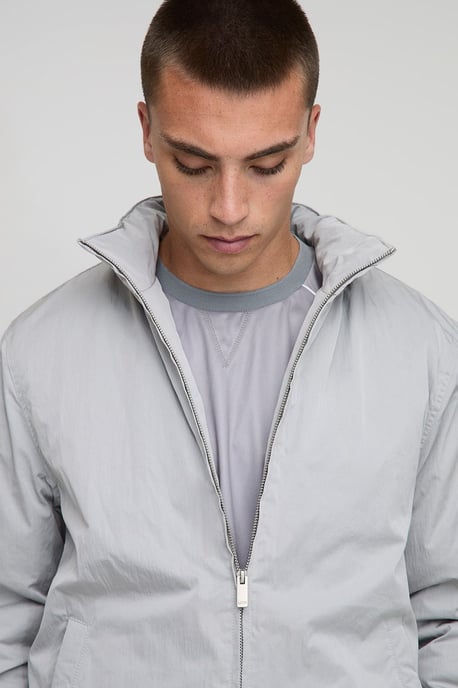 Regular Fit Funnel Neck Nylon Mono Padded Bomber Jacket - Image 3