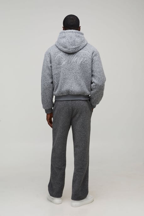Oversized Boxy Hooded Melton Bomber Jacket - Image 2