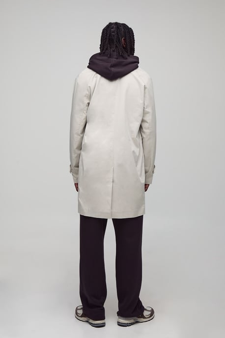 Single Breasted Poly Twill Mac Jacket - Image 2