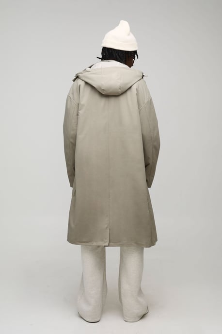 Tall Regular Fit Button Through Hooded Mac - Image 2