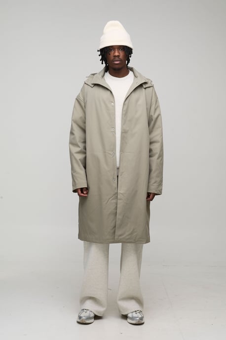 Tall Regular Fit Button Through Hooded Mac - Image 4